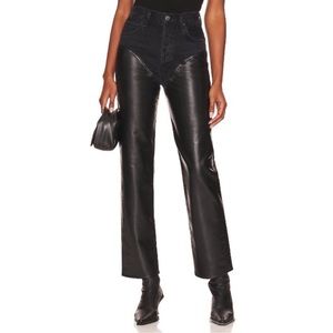 Agolde Harley Leather Panel Straight Leg Jeans *Form & Detox*